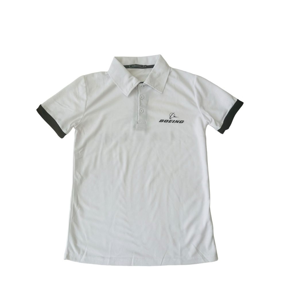 Boeing men’s White collared 3 buttons shirt size small NEW - Picture 4 of 9